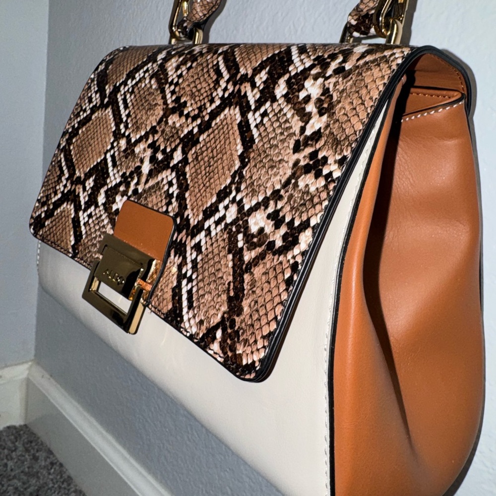 NWOT Aldo Snakeskin crossbody satchel